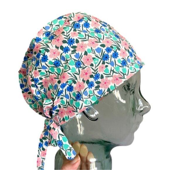 Handmade Handmade Boho Floral Hair Bonnet - One Size 🌸 Size ONE SIZE - 2 Thumbnail