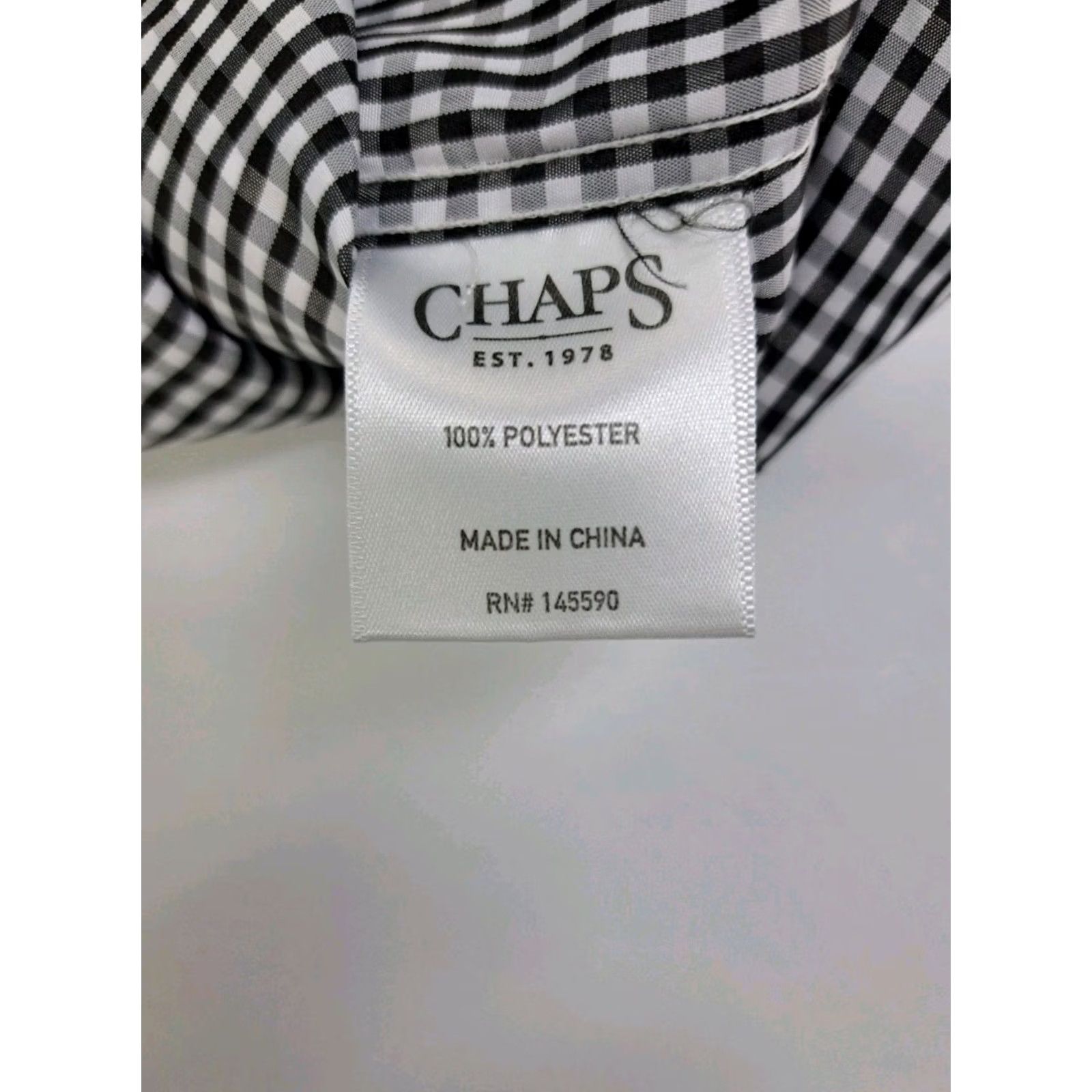 Chaps Chaps Slim Fit Performance Shirt 15/15.5 32-33 Long Sleeve Button Up NWT Size US M / EU 48-50 / 2 - 8 Thumbnail