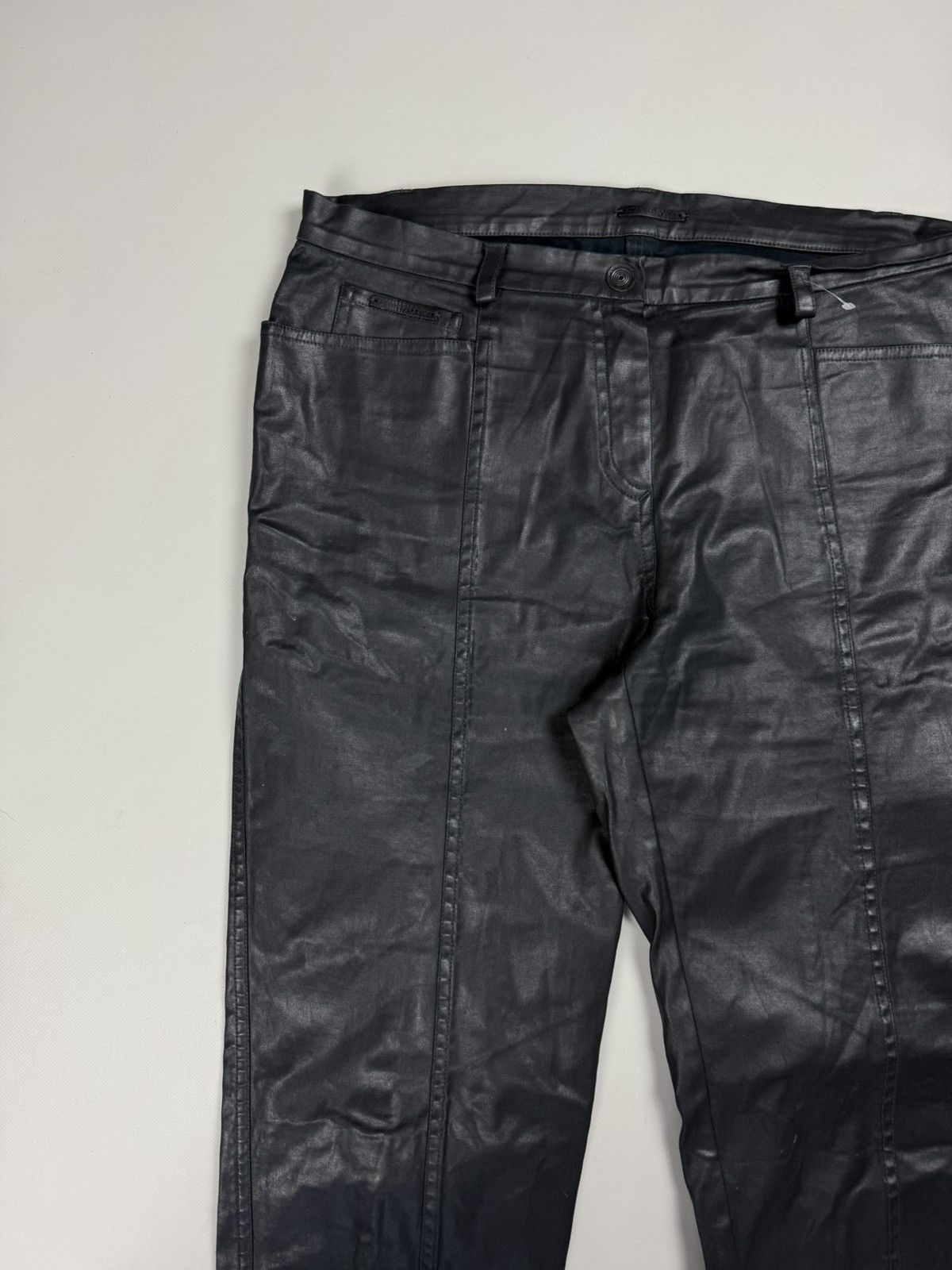 Annette Gortz Annette Gortz Avant-Garde Coated Resin Cotton Pants Trousers Size 30" / US 8 / IT 44 - 8 Thumbnail