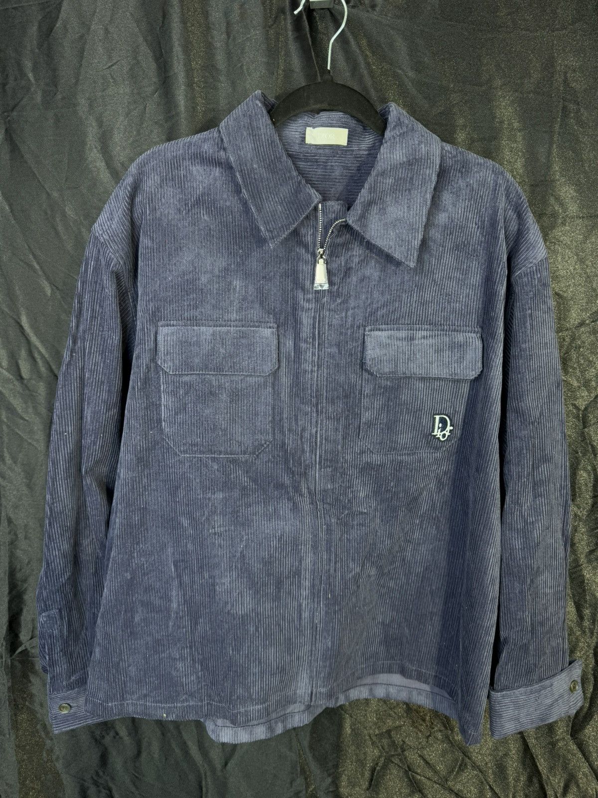 Dior dior's latest blue corduroy embroidered logo jacket Size US L / EU 52-54 / 3 - 1 Thumbnail
