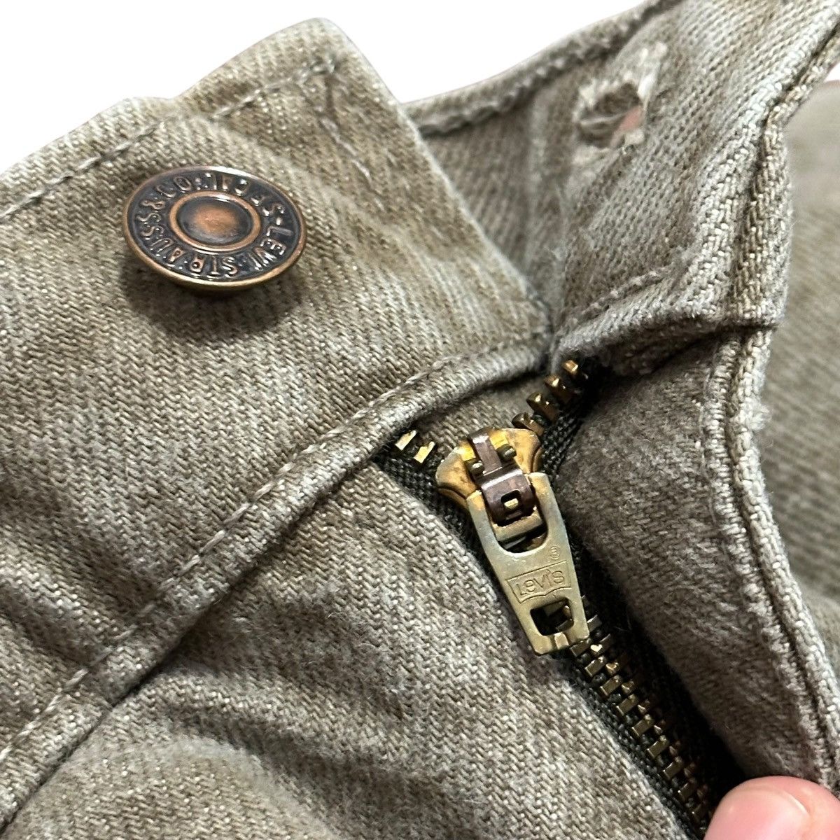 Levi's Levi’s Orange Tab 550 USA 90s Denim Olive Green 36x32 90s Size US 36 / EU 52 - 8 Thumbnail