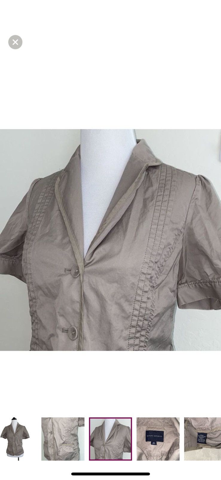 Banana Republic Banana republic short sleeved button blazer size 2 Size XS / US 0-2 / IT 36-38 - 3 Thumbnail