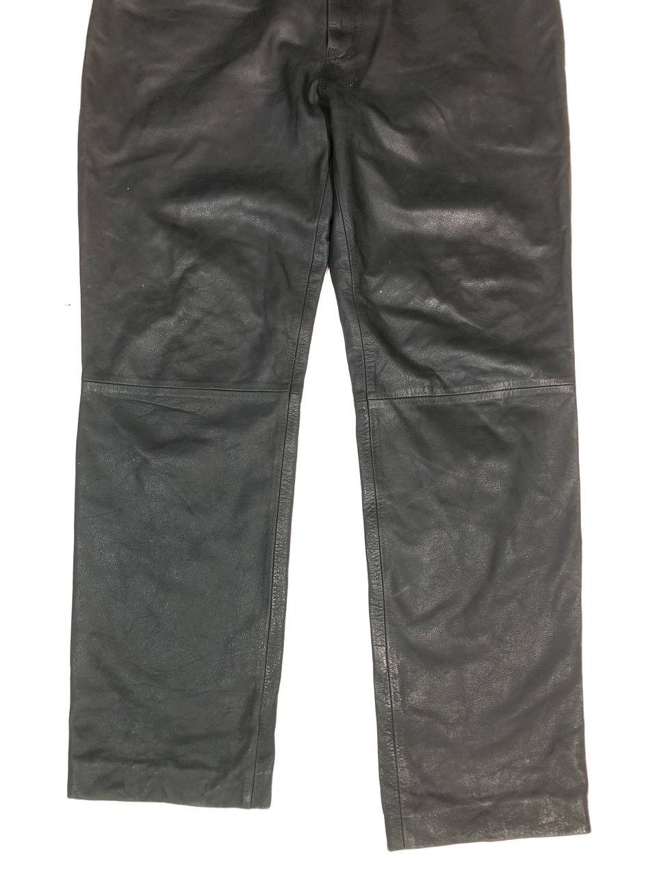 Leather Linus Avangarde Moto Biker Leather Pants Vintage Size US 35 - 2 Thumbnail