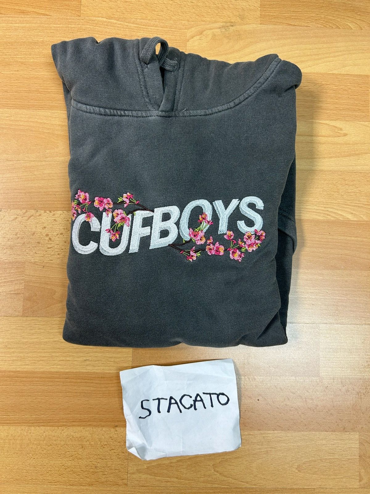 Rap Tees × Vintage CUFBOYS Cherry Blossom Hoodie Grey Size US S / EU 44-46 / 1 - 6 Thumbnail