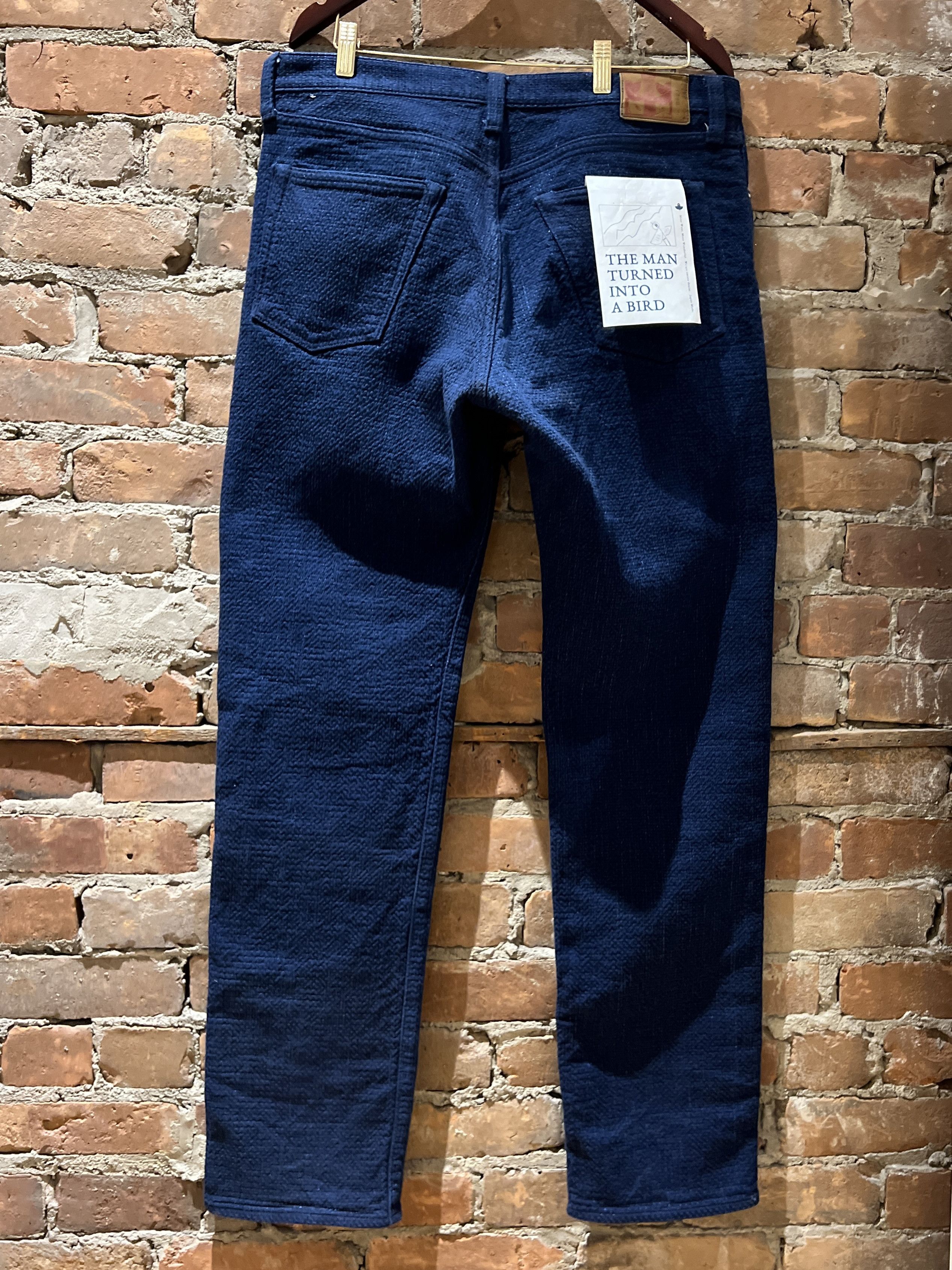 Other Omoto Denim0621 15oz Ori-Sashi Sashiko Relaxed Fit Indigo Size US 34 / EU 50 - 3 Thumbnail