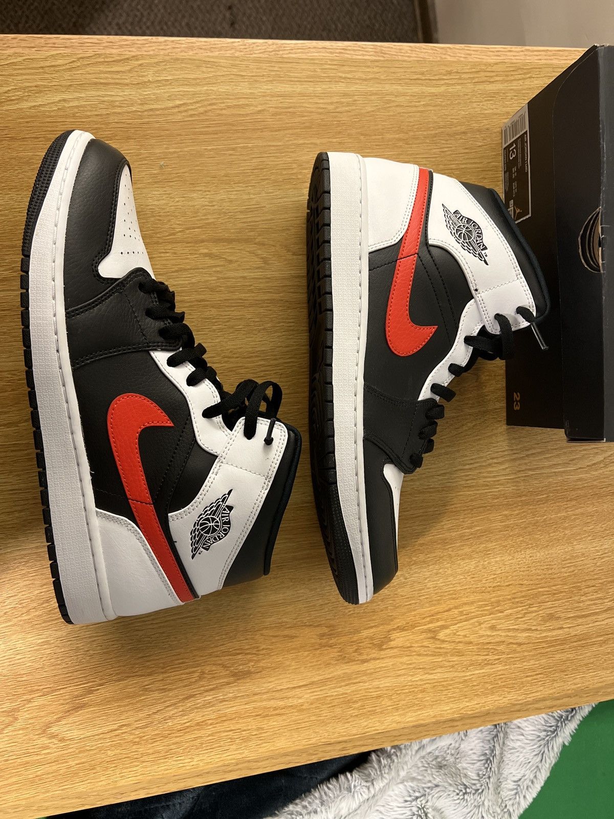 image of Jordan Brand 1 Mid Chile Reds Shoes, Men's (Size 13)