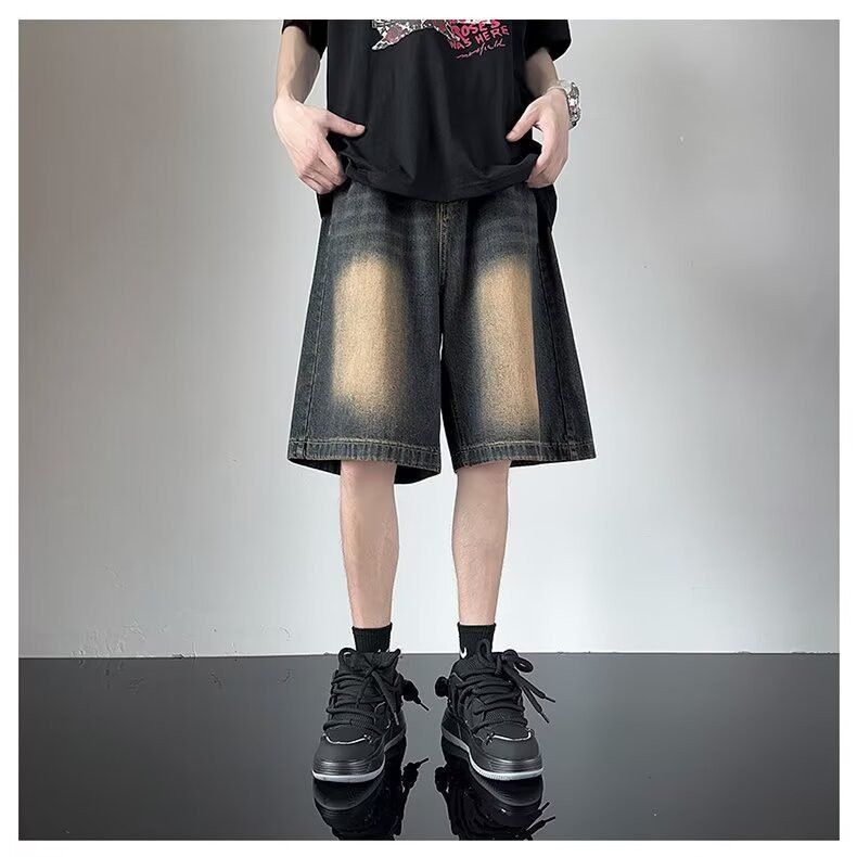 Japanese Brand Retro straight leg wide leg denim shorts Size US 32 / EU 48 - 5 Thumbnail