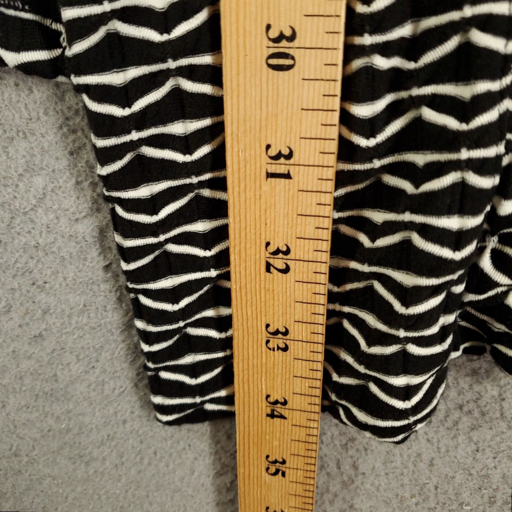 Vintage Chico's Cardigan Womens XL Black White Open Front Stretch Flow y Easywear Chicos 3 Size XL / US 12-14 / IT 48-50 - 3 Thumbnail