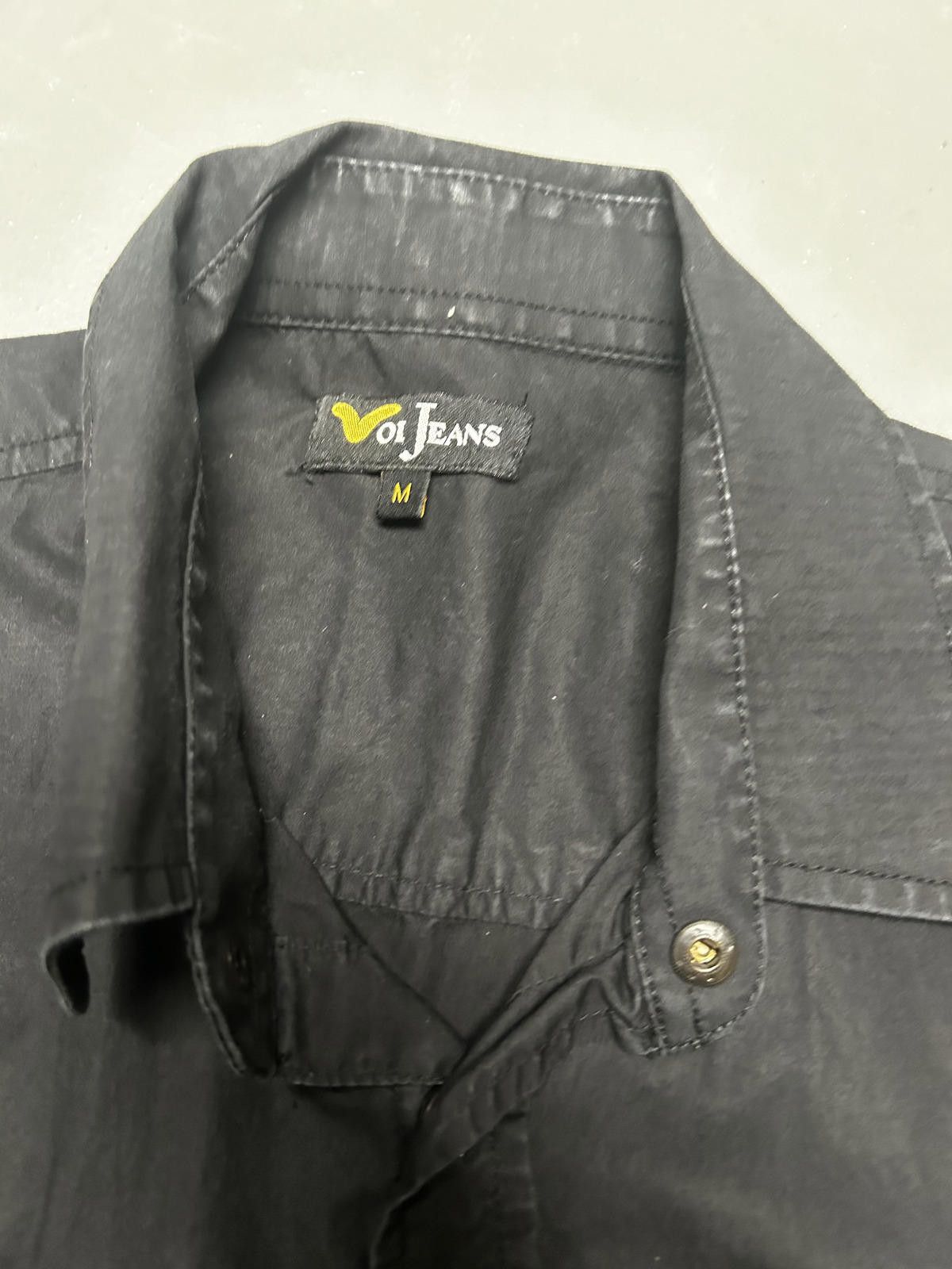 Designer Stylish Black Short-Sleeve Shirt by Vol Jeans - Medium Size US M / EU 48-50 / 2 - 4 Thumbnail