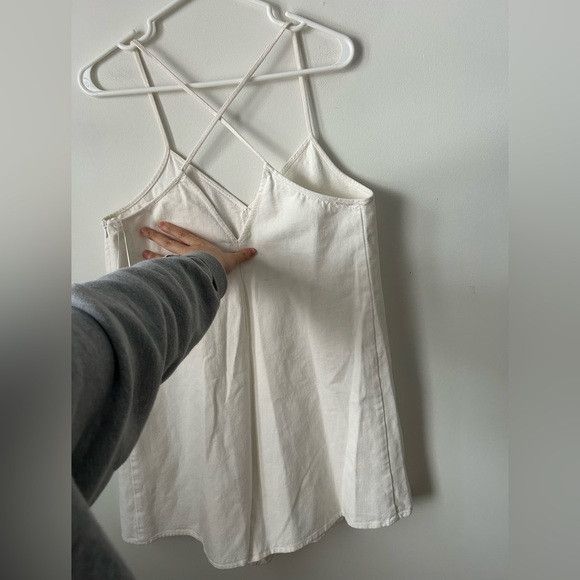 Zara Zara White Criss Cross Back Romper Size 34" / US 12 / IT 48 - 2 Thumbnail