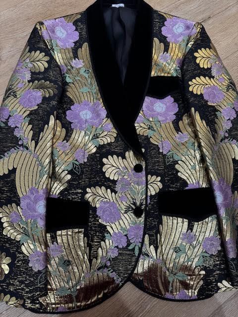 Dolce & Gabbana Dolce and Gabanna Floral Blazer with Velvet Lapel Size 48R - 15 Thumbnail