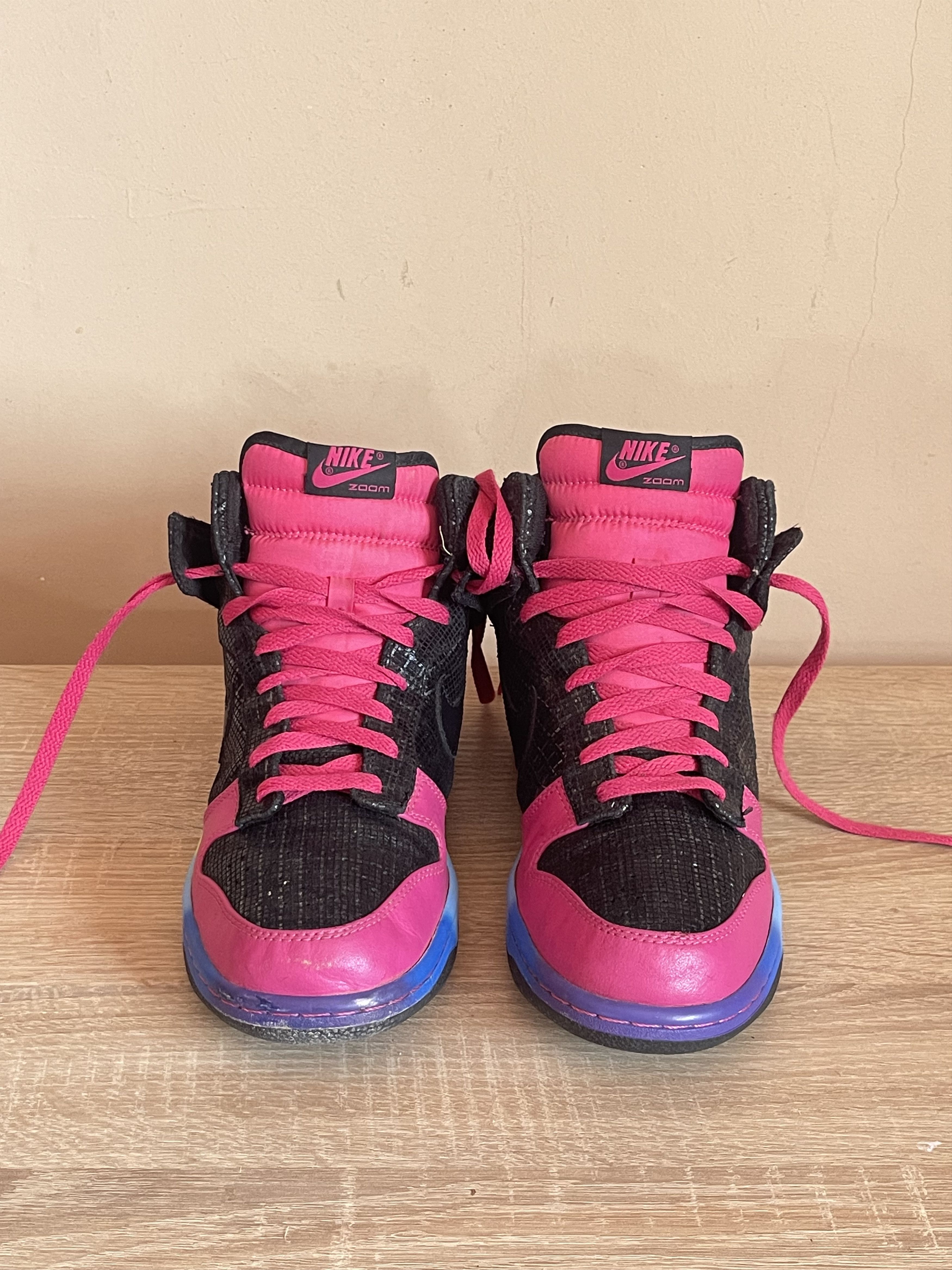 Nike 🌈 Nike hightop dunk pink black multicolored Size US 9.5 / IT 39.5 - 1 Thumbnail