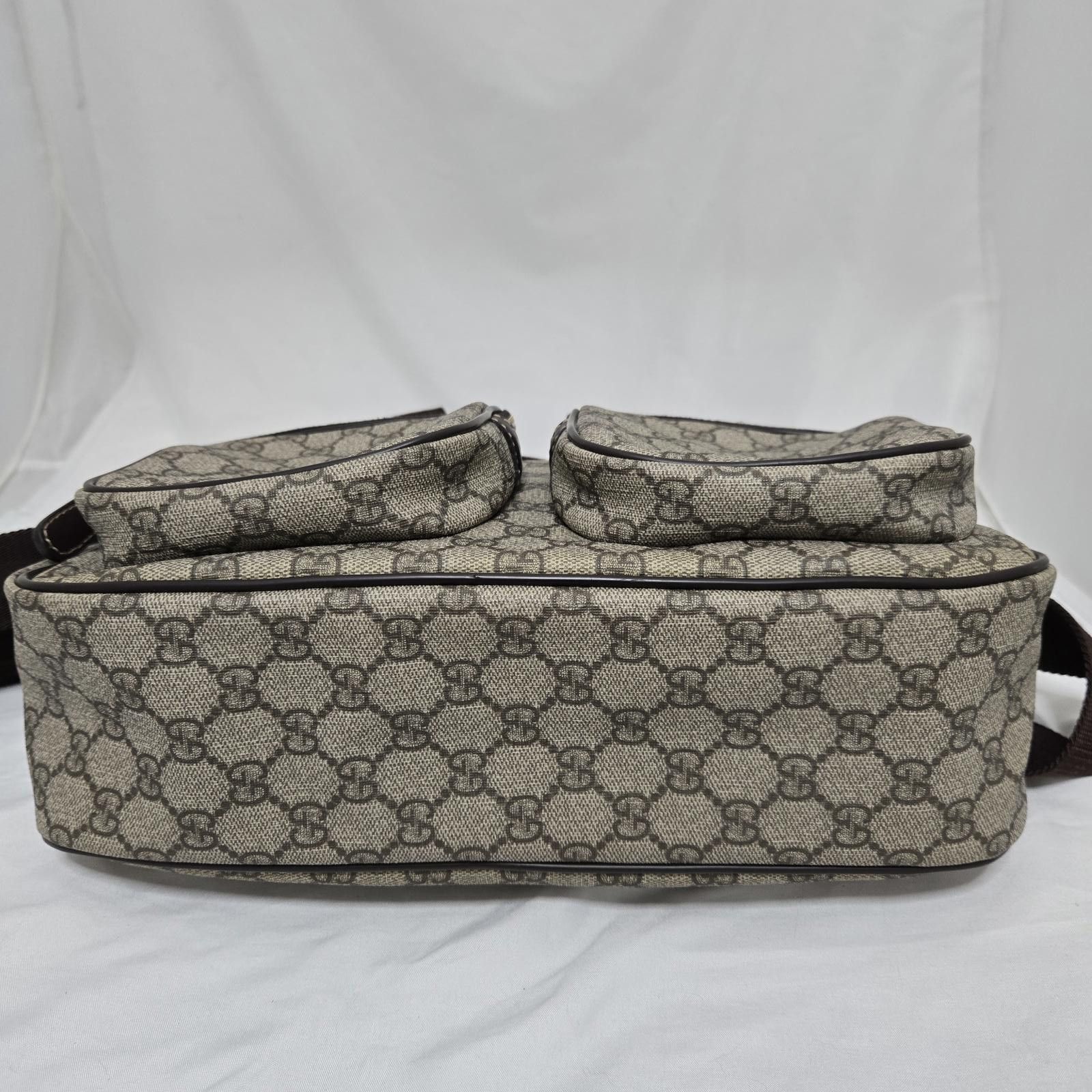 Gucci Gucci Messenger Bag GG Supreme Canvas Leather Trim Italy Size ONE SIZE - 7 Thumbnail