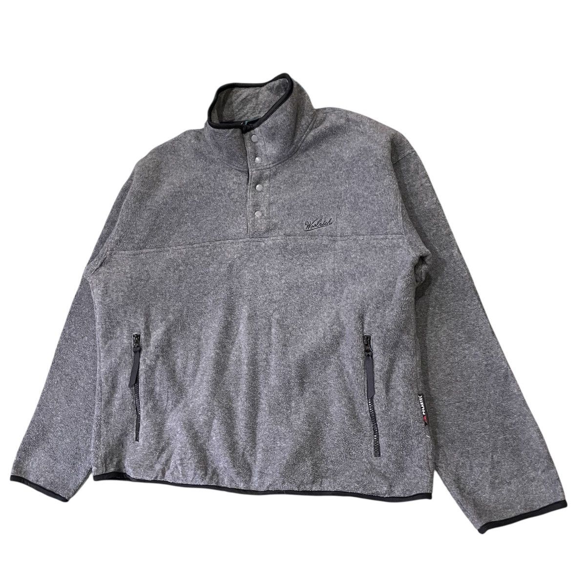 Woolrich Woolen Mills Woolrich Polartec Gray Snap-T Neck 90s Rugged Outdoorwear Size US L / EU 52-54 / 3 - 3 Thumbnail
