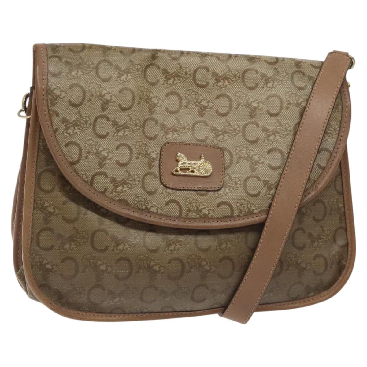 Celine CELINE C Sulky Shoulder Bag Coated Canvas Beige Gold Size ONE SIZE - 1 Thumbnail