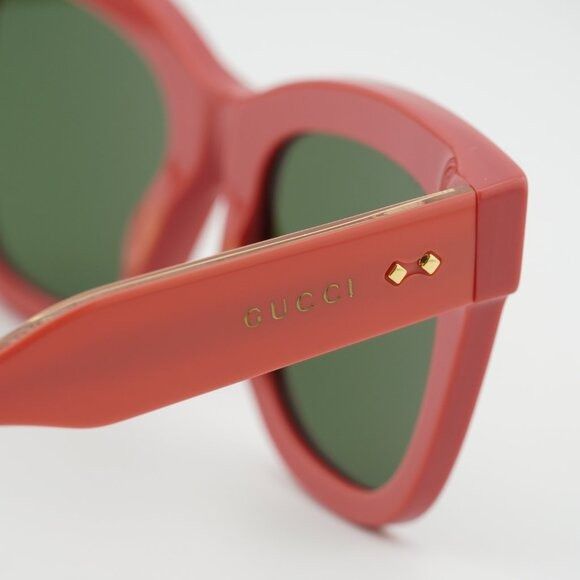 Gucci Gucci GG1082S 004 Sunglasses Pink Square Frame, Green Lenses Size ONE SIZE - 11 Thumbnail
