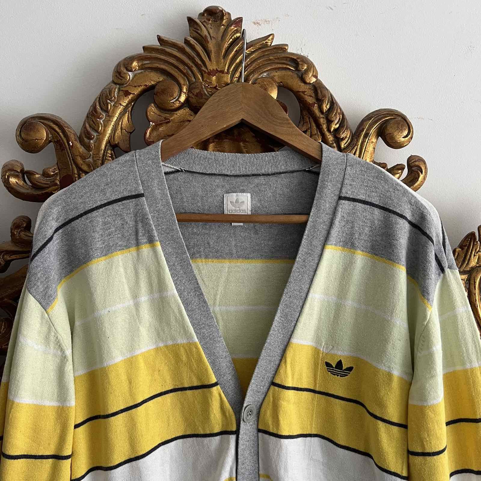 Adidas Vintage Adidas Striped Cardigan Retro Boxy Y2K Sz XL Size US XL / EU 56 / 4 - 4 Thumbnail