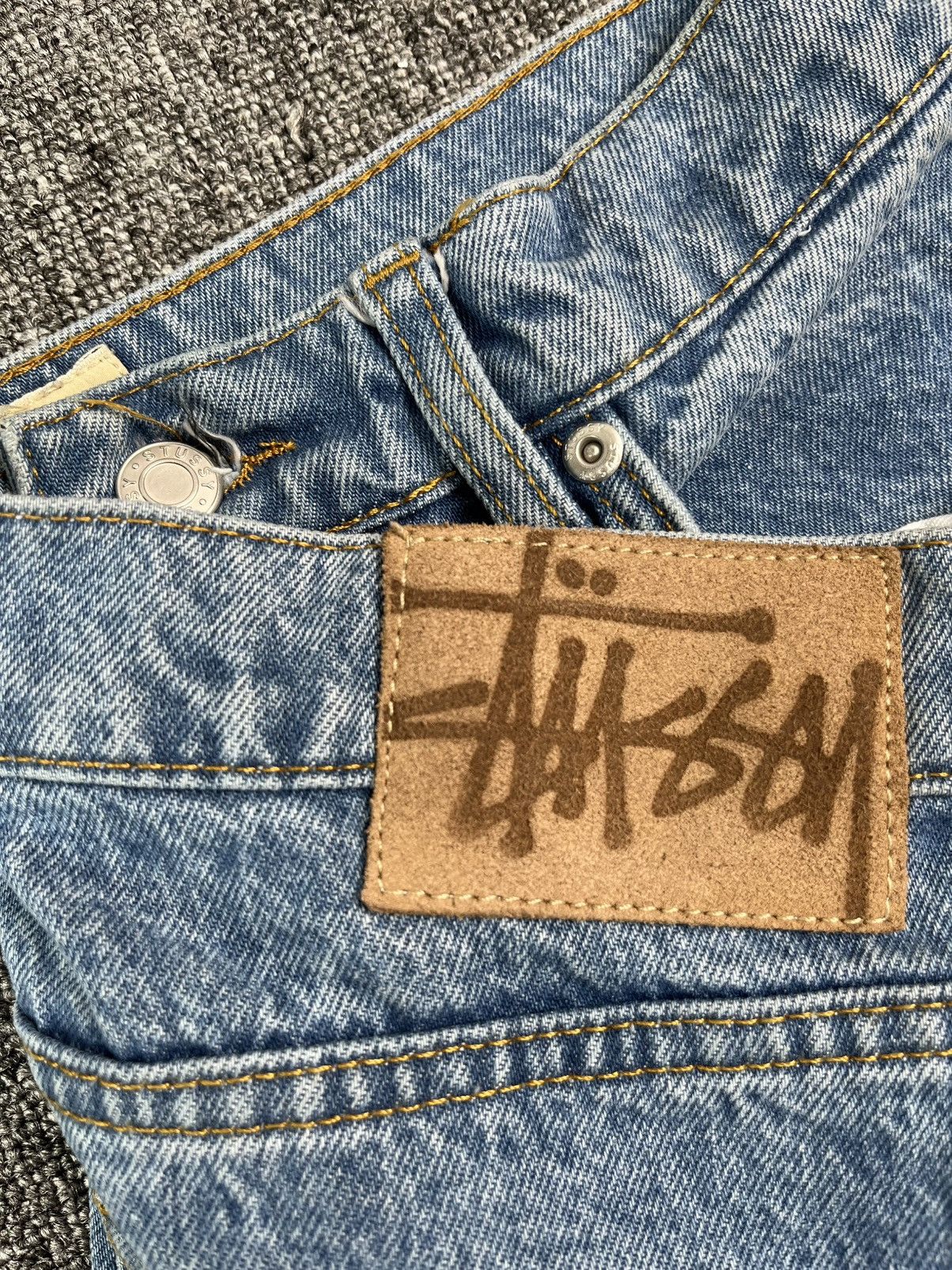 Stussy Stussy big ol double SS jeans Size US 30 / EU 46 - 7 Thumbnail