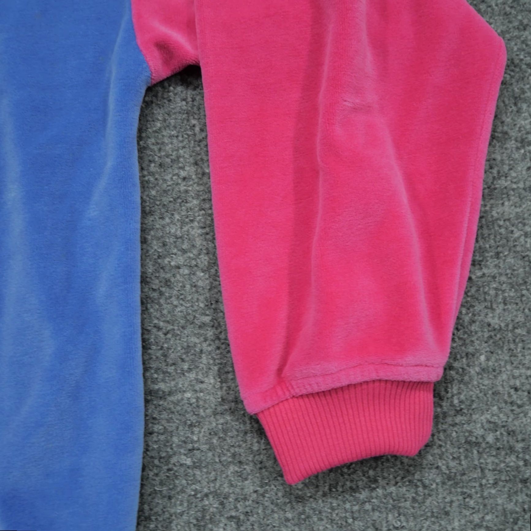 Velour VINTAGE Greenline Sports Sweatshirt Womens M Pullover Crew Neck Velour 90s Striped Pink Blue Cotton Blend Raglan Sleeve Size M / US 6-8 / IT 42-44 - 6 Thumbnail