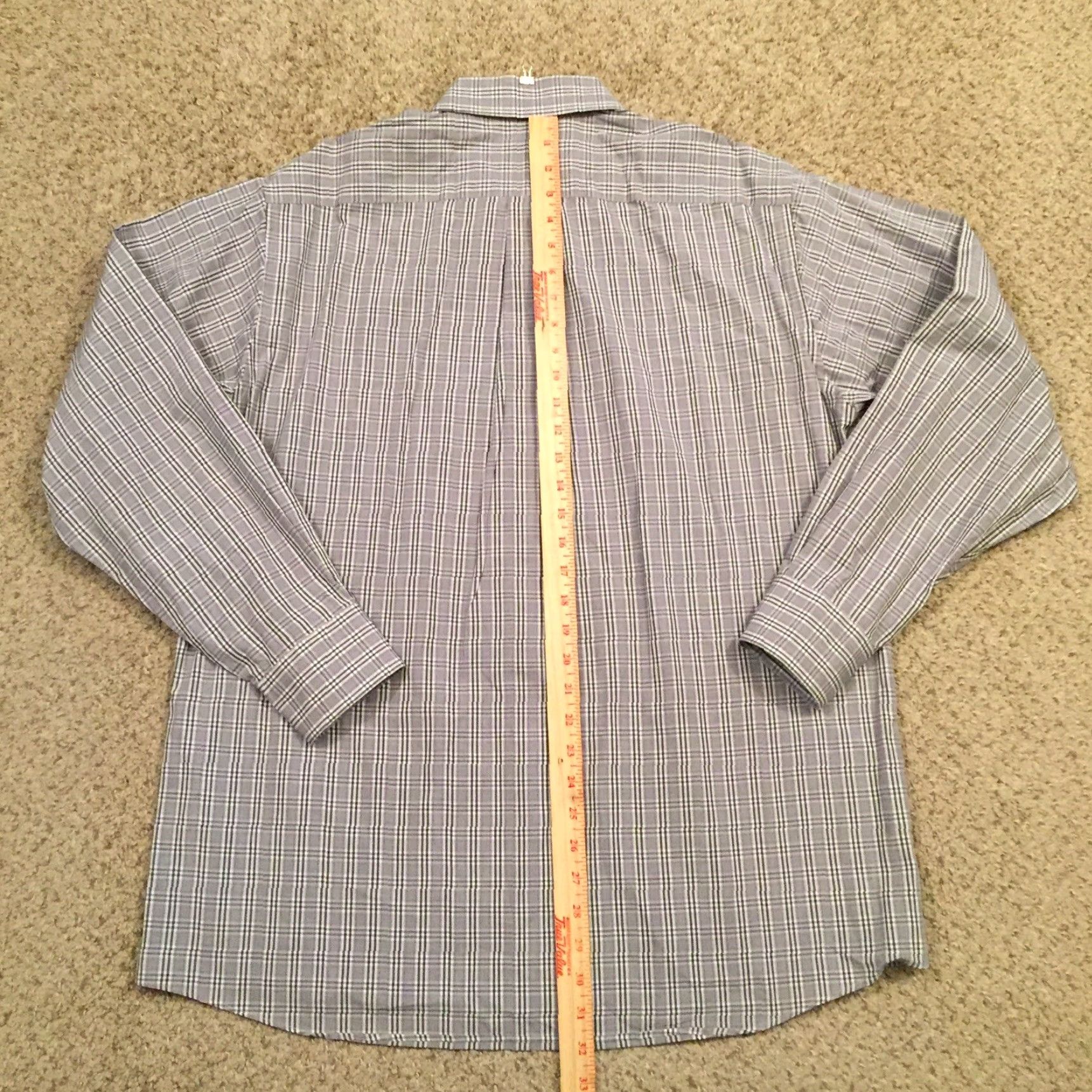 Michael Kors Michael Kors Button-Up Shirt Mens 16.5 Gray Pink Plaid Long Sleeve Shirt Button-Front Mens Col Size US XL / EU 56 / 4 - 6 Thumbnail