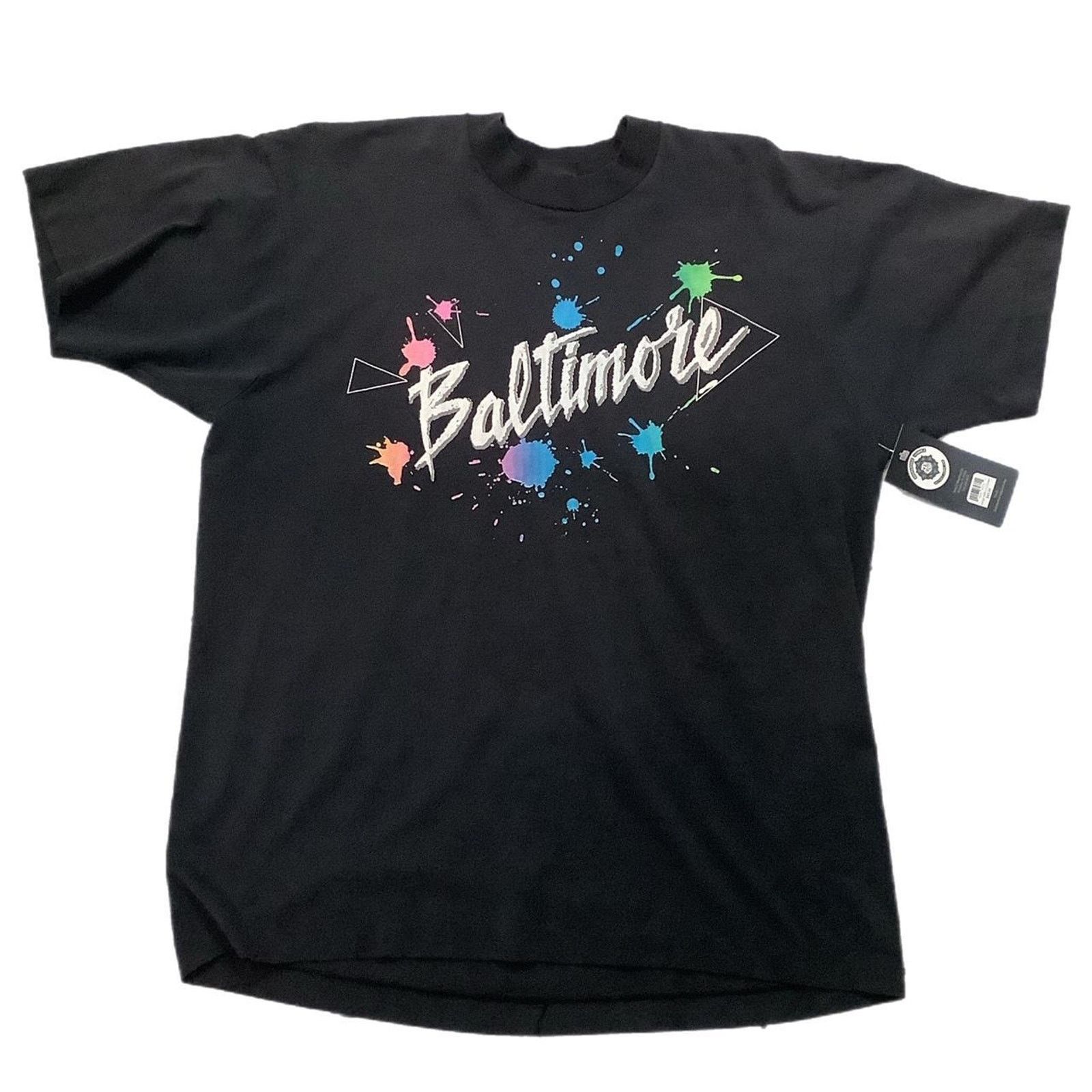 Vintage Vintage 90s Baltimore T-shirt Size US XL / EU 56 / 4 - 1 Thumbnail