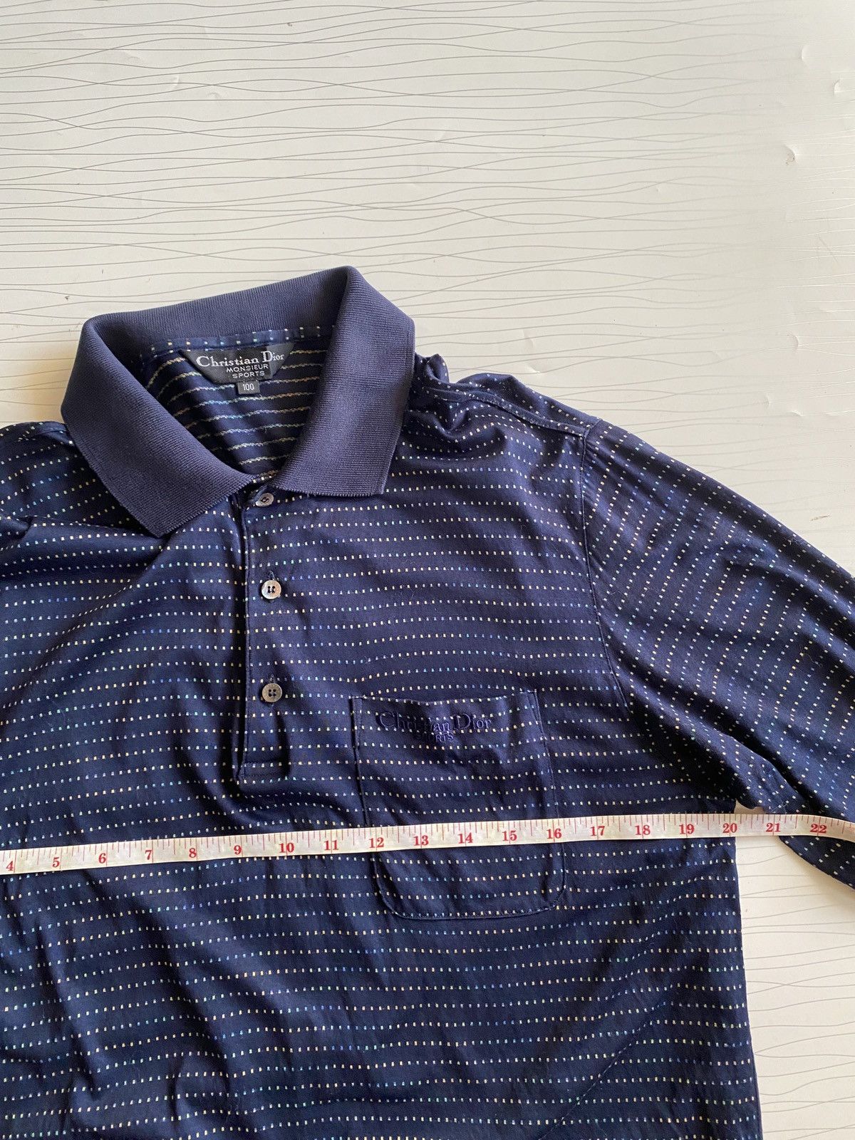 Christian Dior Monsieur Vintage Christian Dior Long Sleeve Polo Tee Size US L / EU 52-54 / 3 - 13 Thumbnail