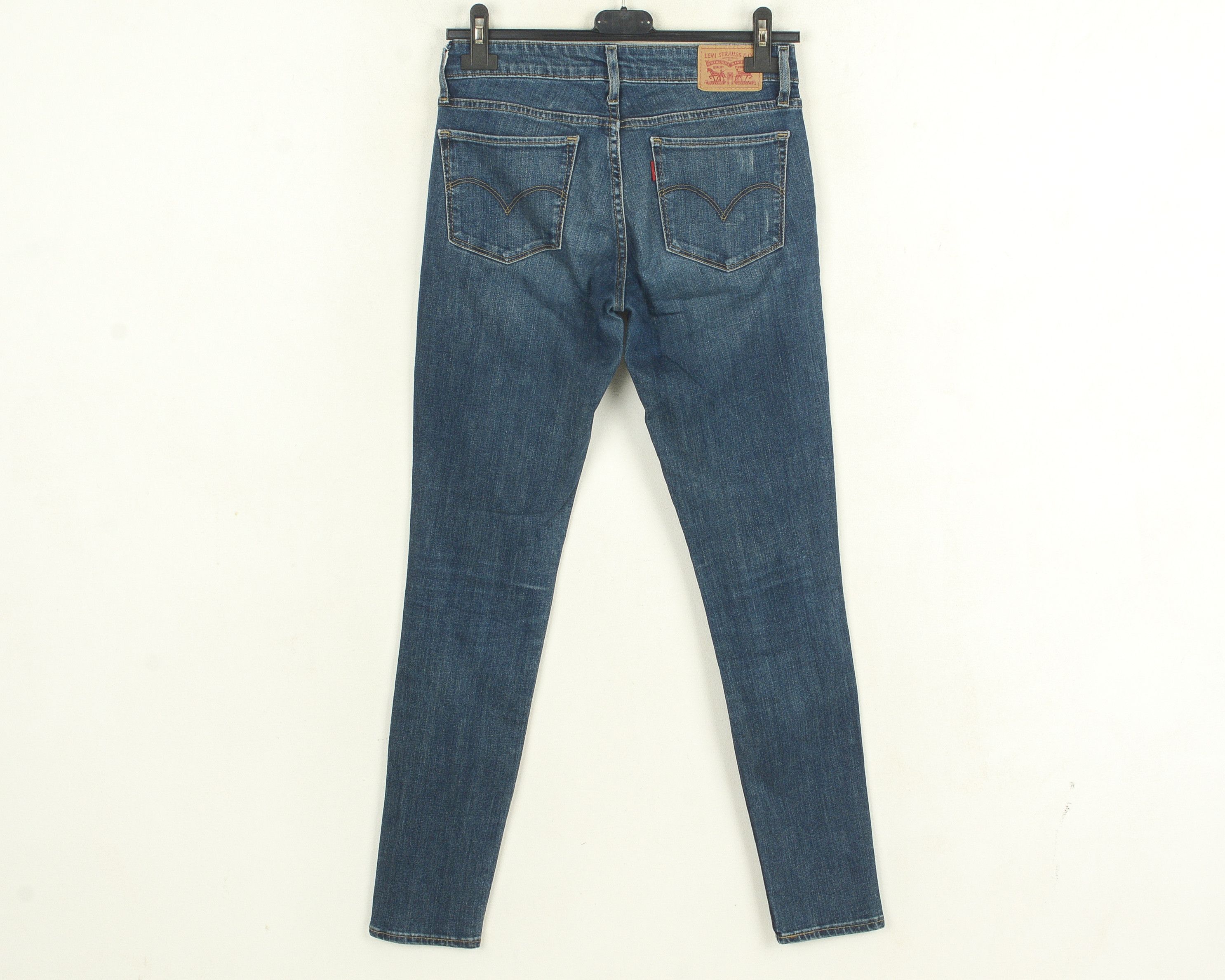 Levi's STRAUSS 711 Skinny Women W26 L32 Navy Low Rise Jeans Slim Size 26" / US 2 / IT 38 - 3 Thumbnail