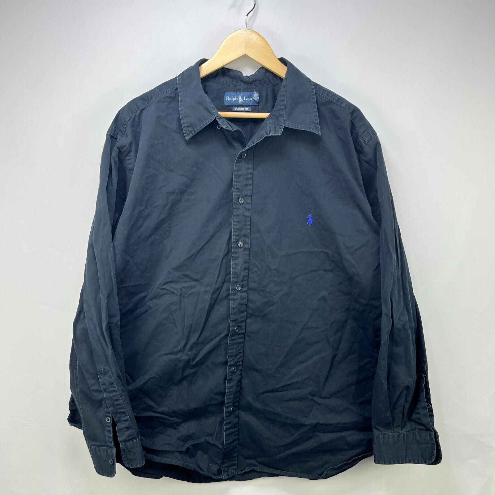 Polo Ralph Lauren Vintage Polo Ralph Lauren Button Up Shirt Black Size 2XL Size US XXL / EU 58 / 5 - 1 Thumbnail