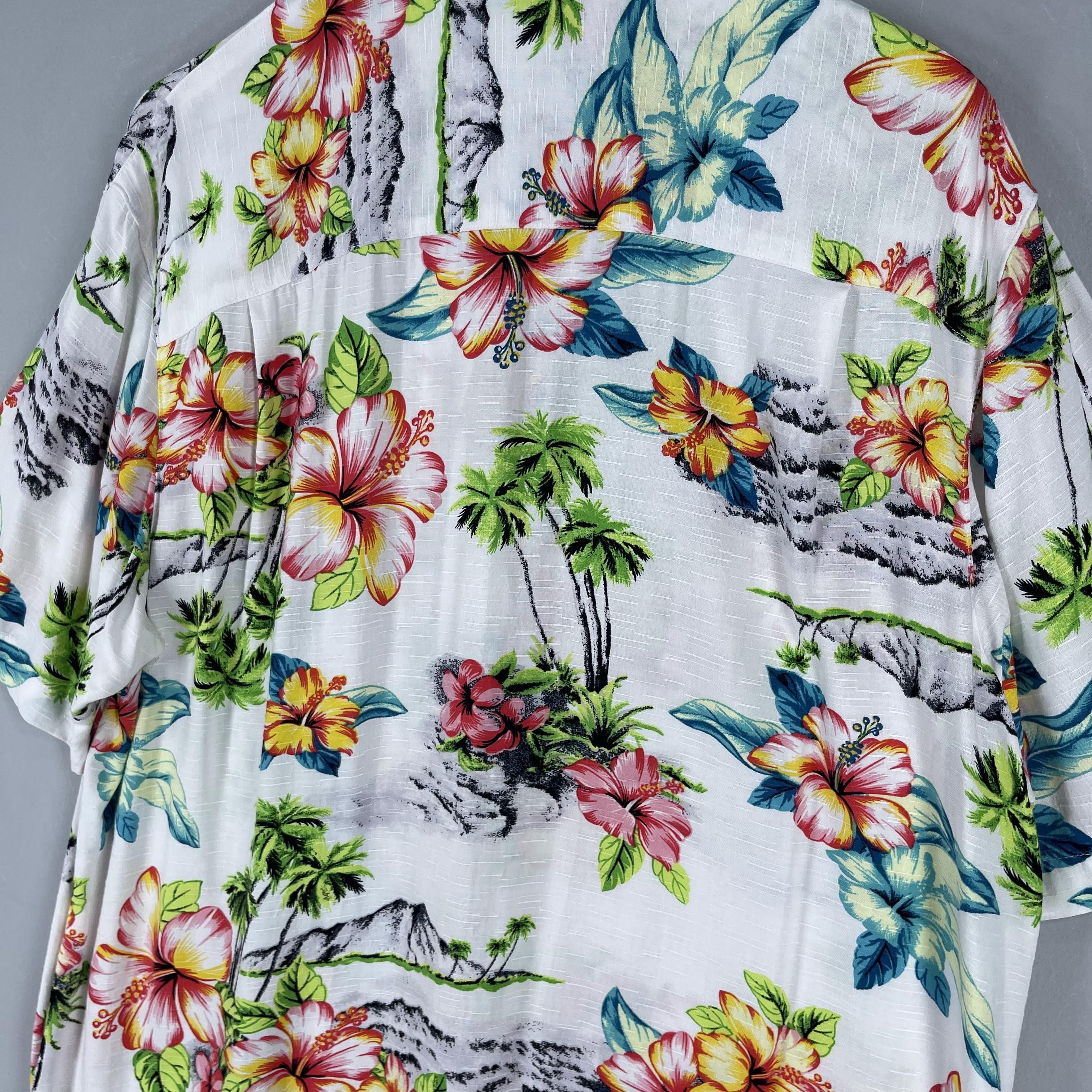 Vintage Vintage 90s Aloha Beach Hibiscus Floral Motive Shirt Size US L / EU 52-54 / 3 - 8 Thumbnail