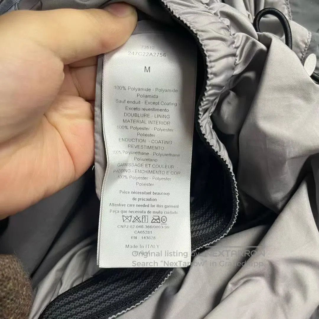 Dior Dior Gray Striped Hooded Down Jacket. Size US M / EU 48-50 / 2 - 4 Thumbnail