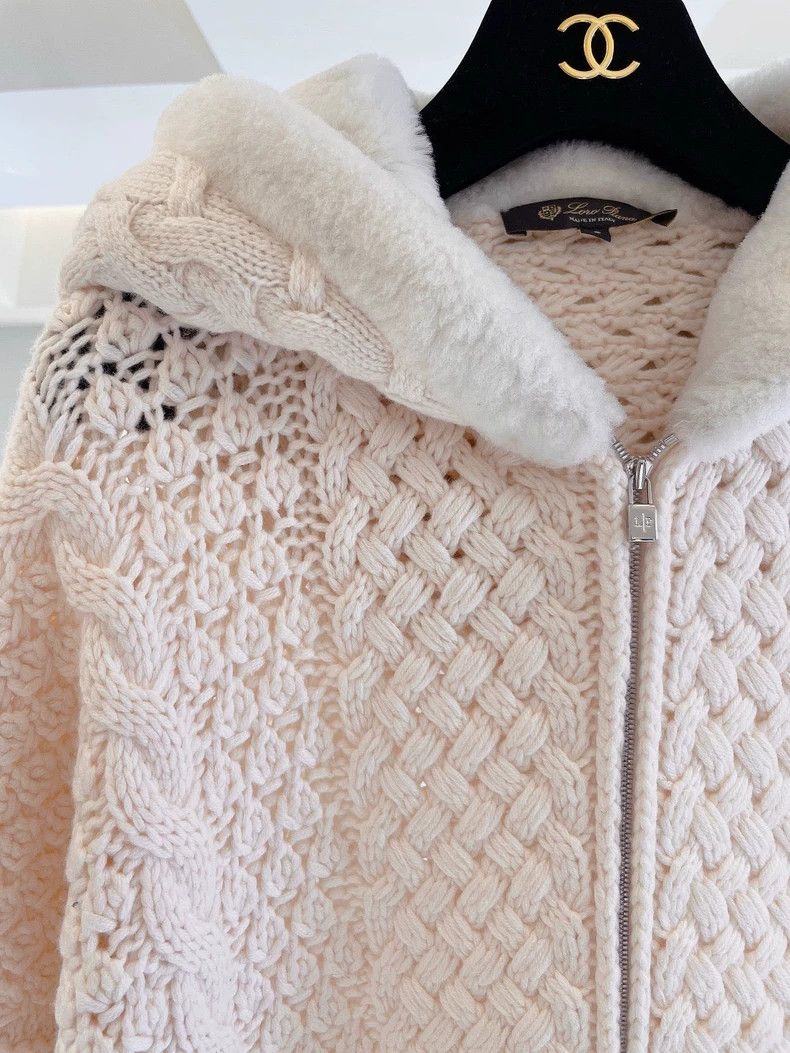 Loro Piana LORO PIANA White cashmere knit cap jacket Size S / US 4 / IT 40 - 3 Thumbnail