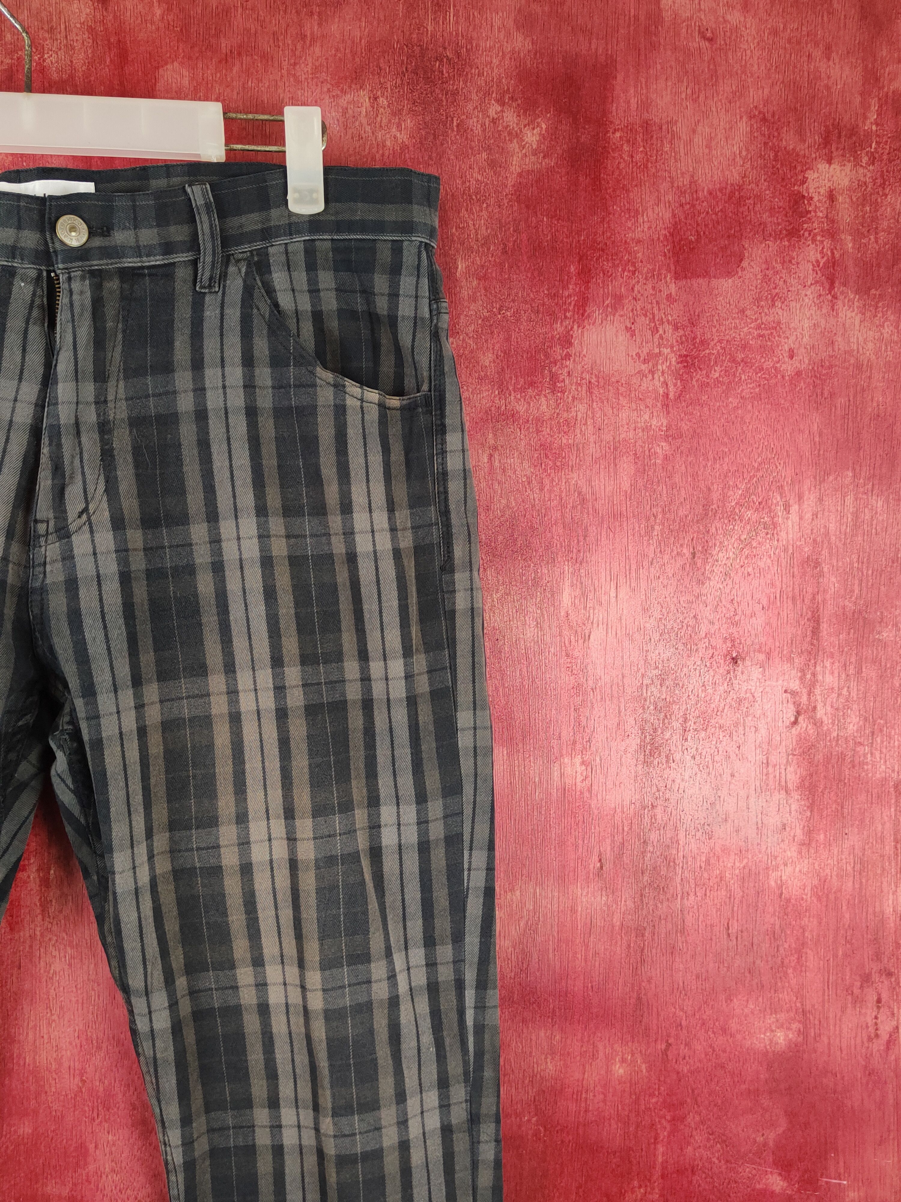 Japanese Brand × Vintage Ikka Black Faded stripe vintage Casual Pants #S1714 Size US 32 / EU 48 - 5 Thumbnail