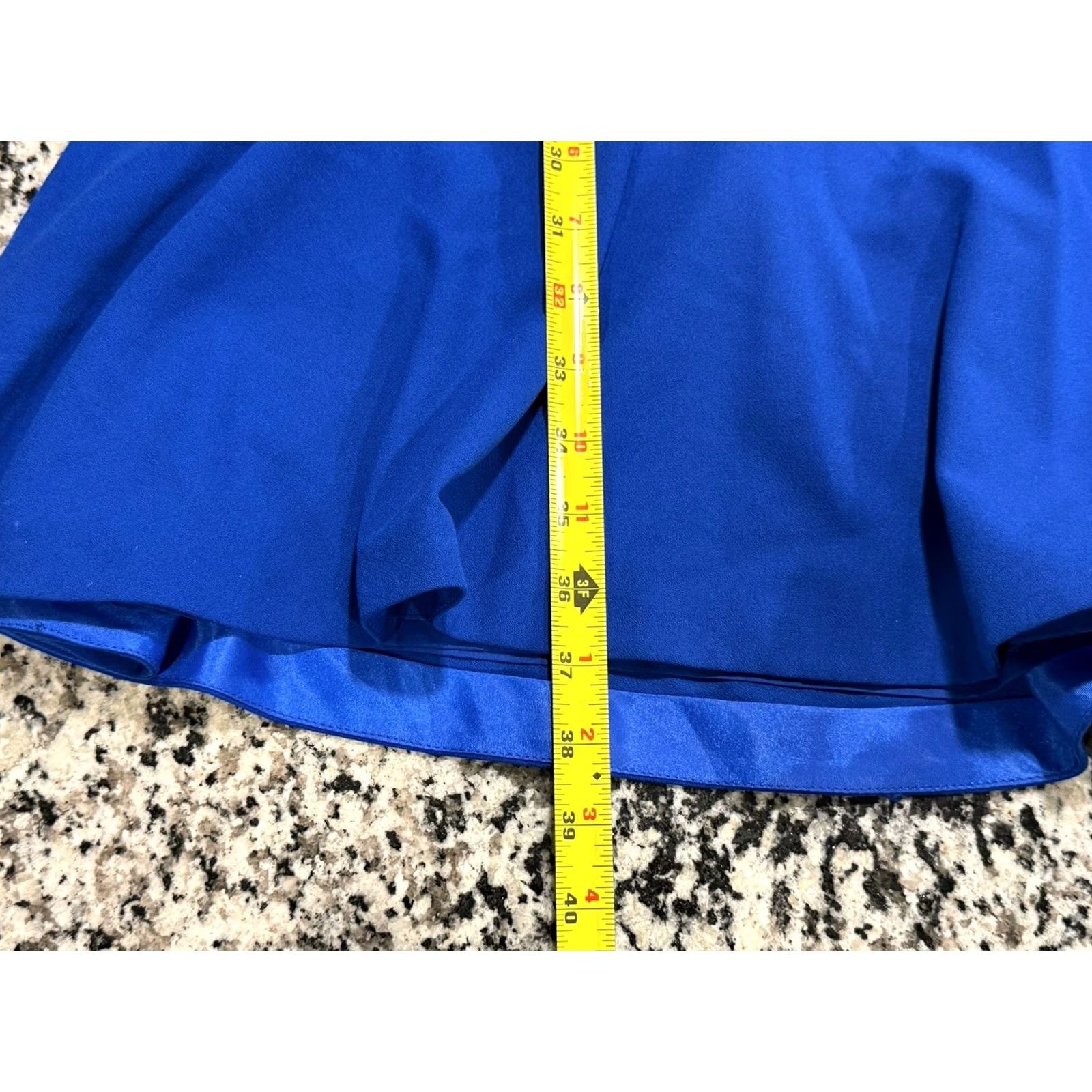 Vintage LK Bennett Belle Dress Women Sz 6 Cobalt Blue V Neck 3/4 Sleeve Office Old Money Fit & Flare Zip Size M / US 6-8 / IT 42-44 - 4 Thumbnail