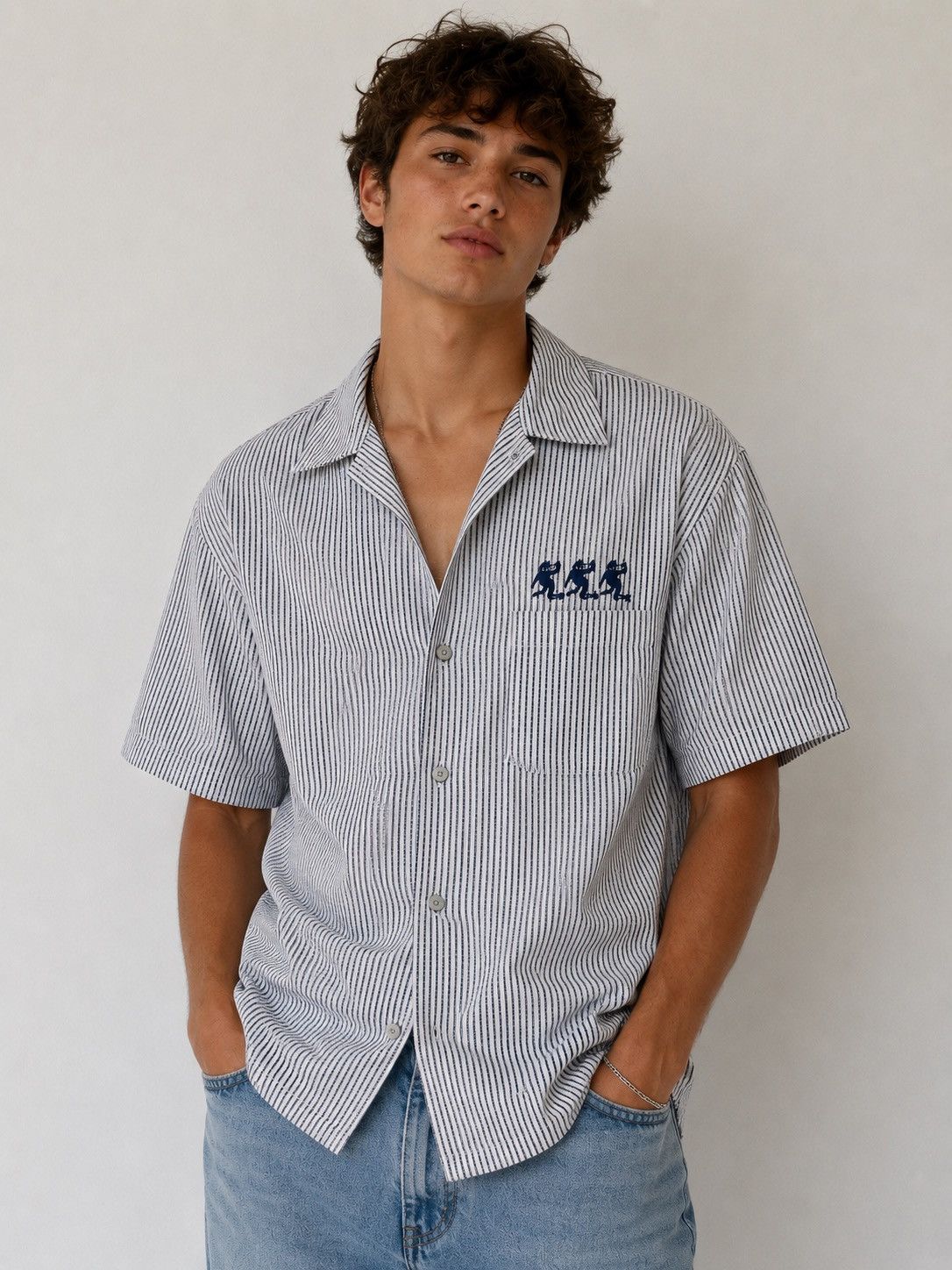 Tony Hawk 2000s GU X TONY HAWK WORKWEAR BUTTON UP SPELLOUT ON BACK Size US L / EU 52-54 / 3 - 1 Thumbnail