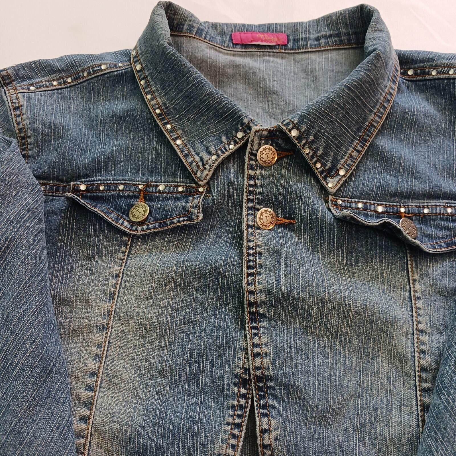 Other VTG Thalia Sodi Denim Women Jacket Jeans Blue Vest Size M Size M / US 6-8 / IT 42-44 - 9 Thumbnail