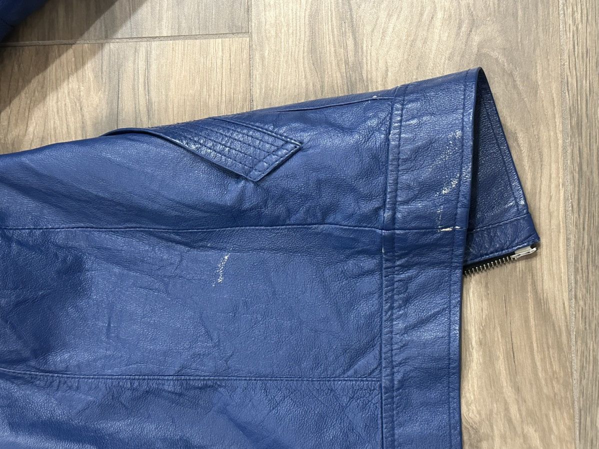 Other blue biker leather jacket Size US M / EU 48-50 / 2 - 5 Thumbnail