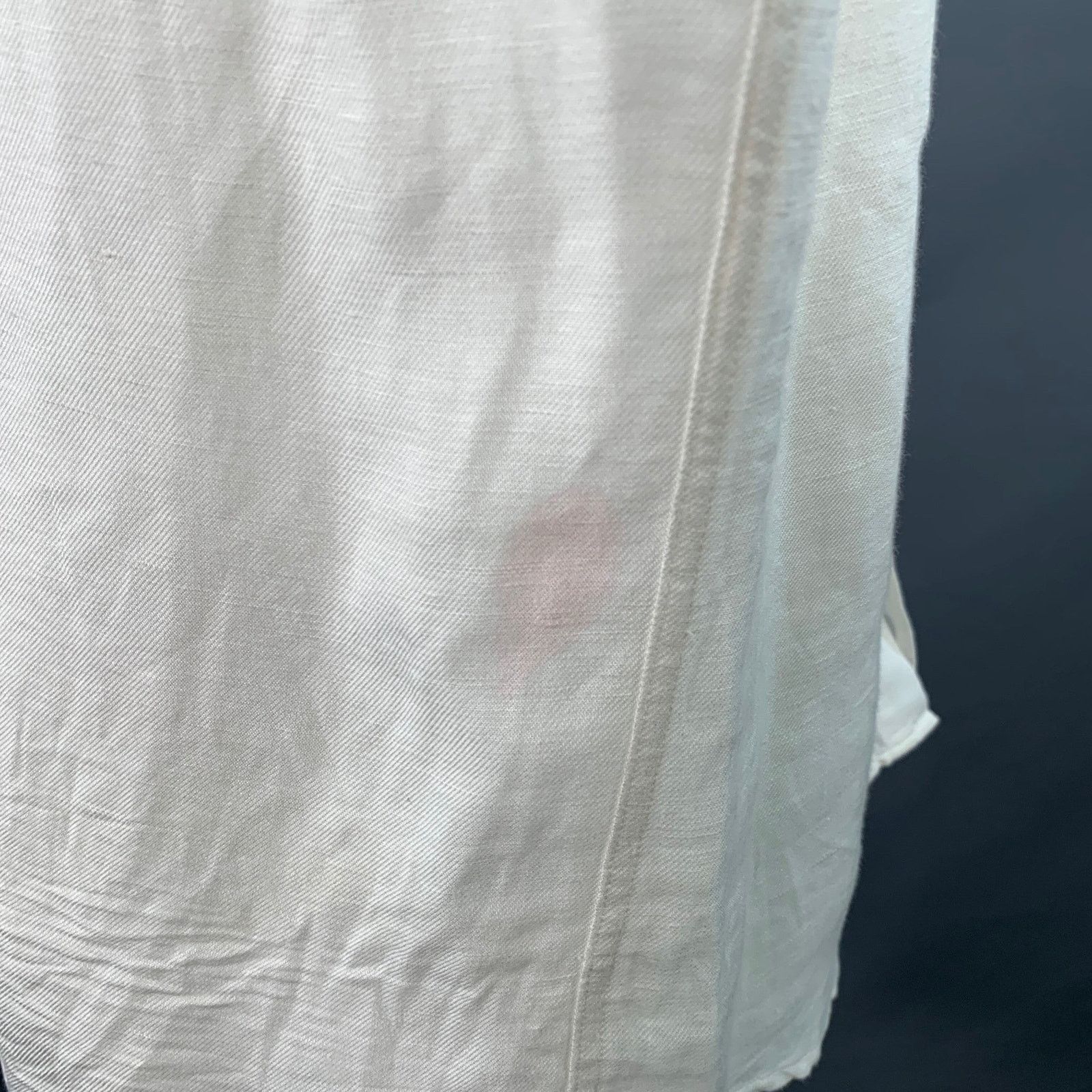 johnnie-O Cream Linen Button Down Collar Two Pockets Long Sleeve Shirt Size US M / EU 48-50 / 2 - 5 Thumbnail
