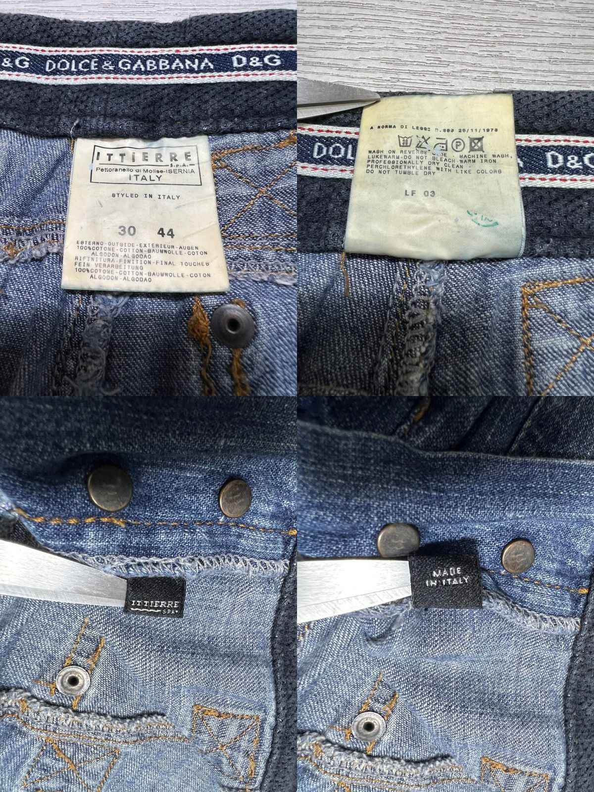 Dolce & Gabbana Dolce & Gabbana - AW03 Denim Parachute Carpenter Cargo Pants Size US 30 / EU 46 - 17 Thumbnail