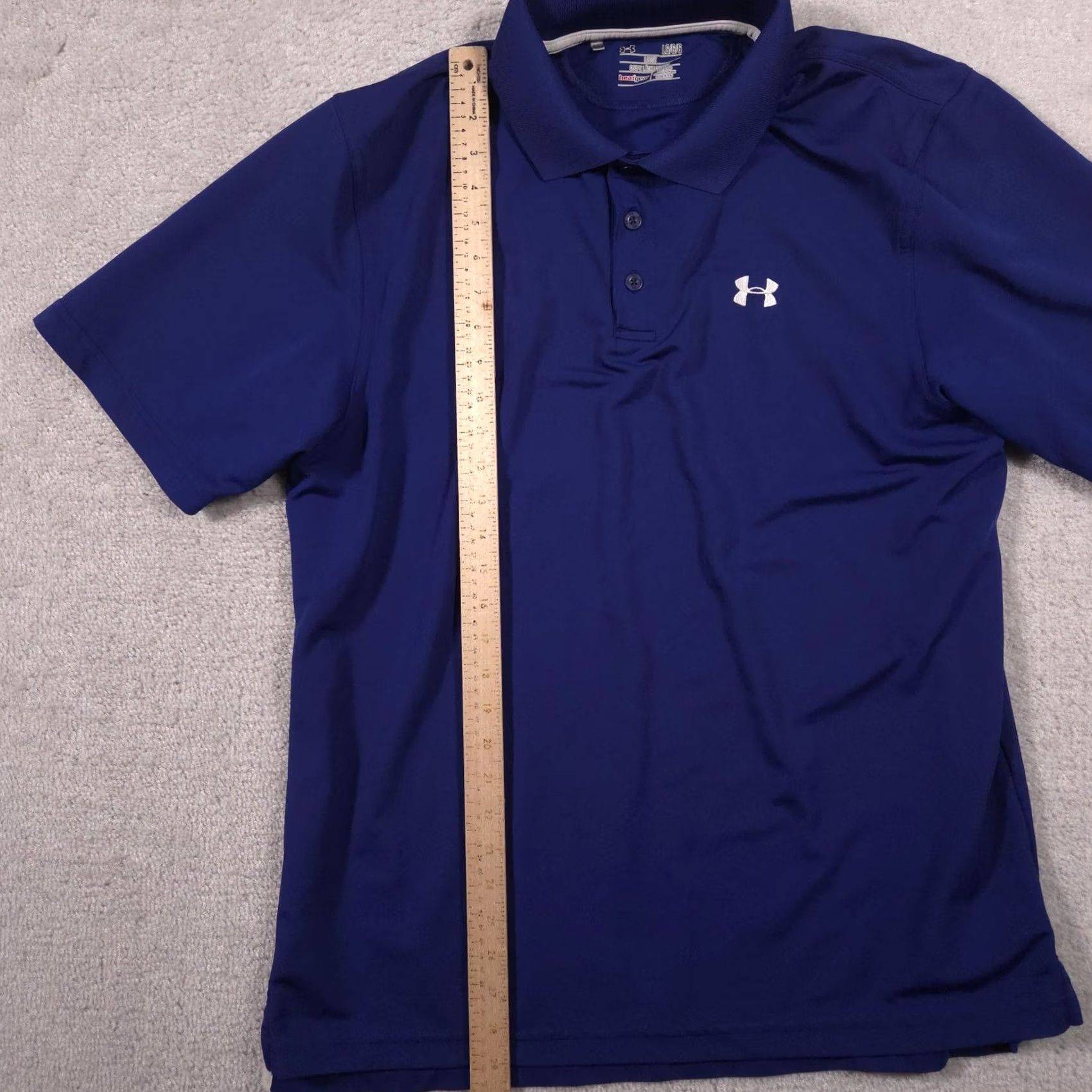 Under Armour Under Armour Polo Shirt Mens Large Blue Short Sleeve Golf Performance HeatGear Size US L / EU 52-54 / 3 - 6 Thumbnail
