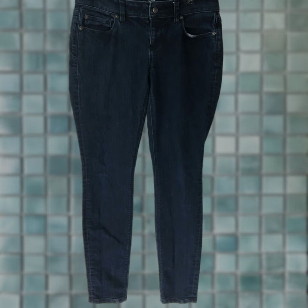 Ann Taylor Ann Taylor Loft Jeans Womens Flat Front Straight Curvy Skinny Blue Denim Size 4 Slim 32in Inseam 5-Pocket Size 27" / US 4 / IT 40 - 1 Thumbnail