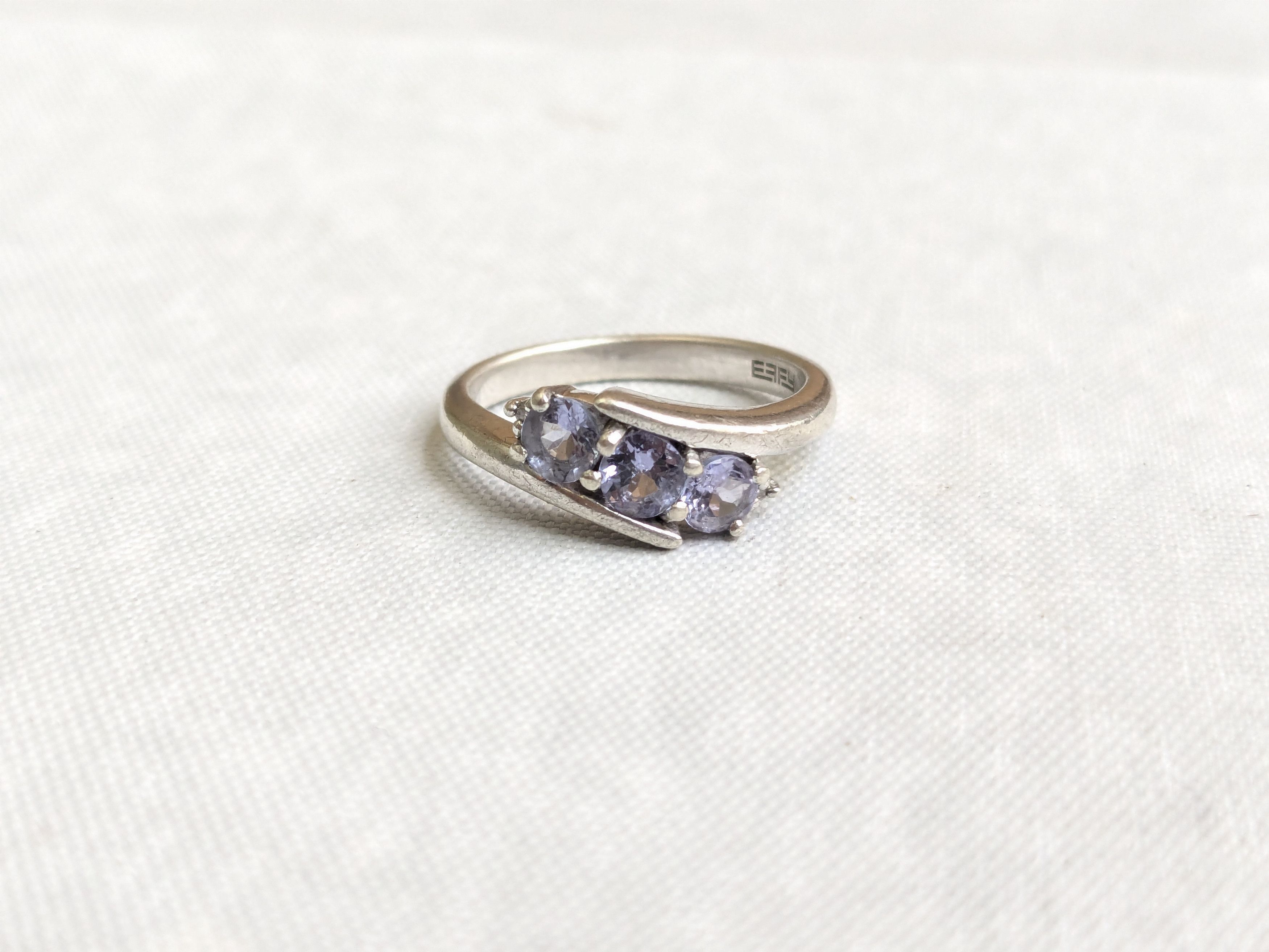 Jewelry Effy Sterling Silver Ring Purple Tanzanite Round Size ONE SIZE - 2 Thumbnail