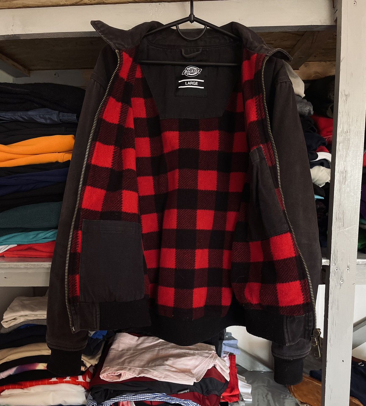 Dickies × Vintage Vintage Dickies Detroit Active Flannel Jacket Size US L / EU 52-54 / 3 - 2 Thumbnail