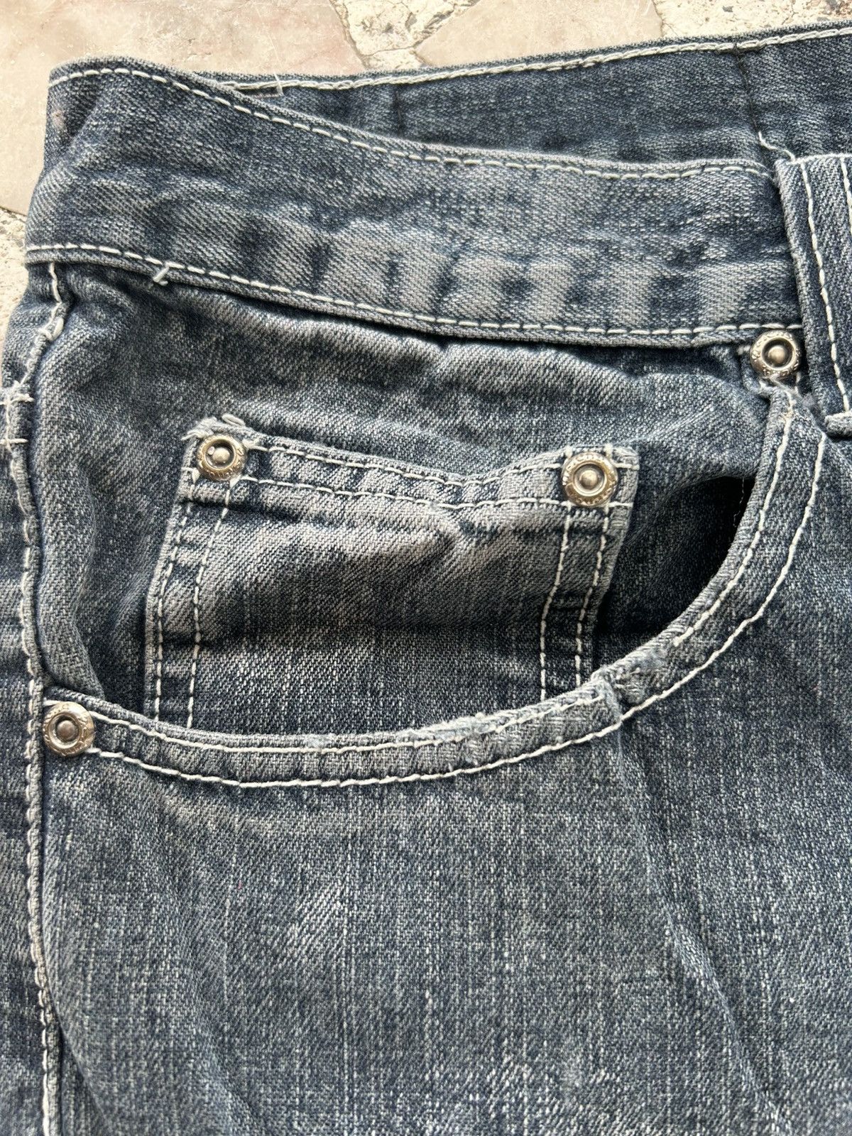 Japanese Brand Fiend Jorts Japan Assymetrical Denim Size US 37 - 7 Thumbnail