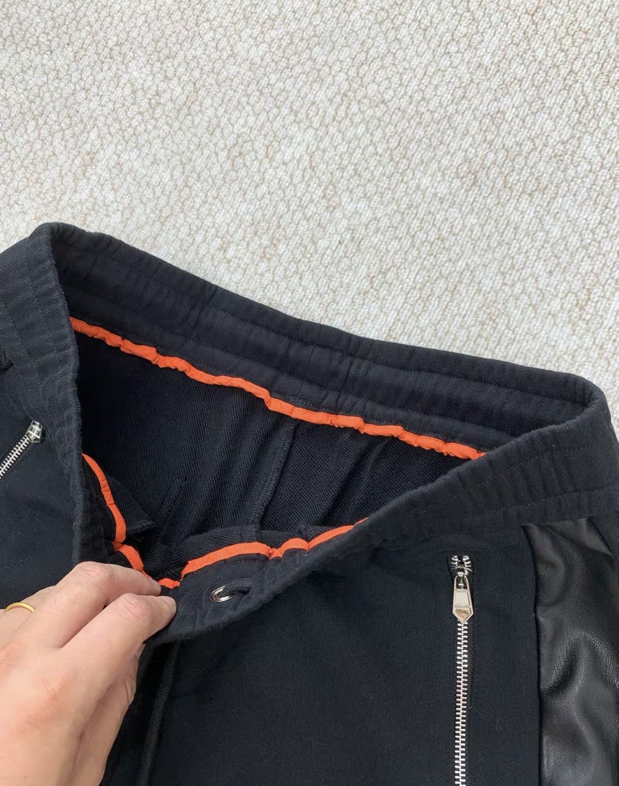 Hermes HERMÈS Black Jogger Pants with Horse Leather Embroidery Size US 36 / EU 52 - 5 Thumbnail