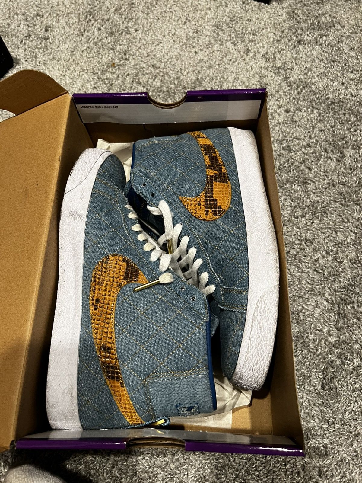 Nike × Supreme Supreme Nike Denim Snakeskin Blazers Size US 8 / EU 41 - 2 Thumbnail