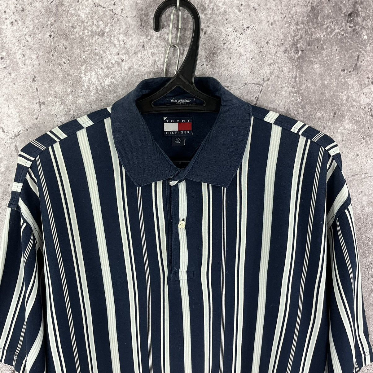 Tommy Hilfiger × Vintage Tommy Hilfiger Polo Tee Oversized Vintage Striped Size L Size US L / EU 52-54 / 3 - 2 Thumbnail