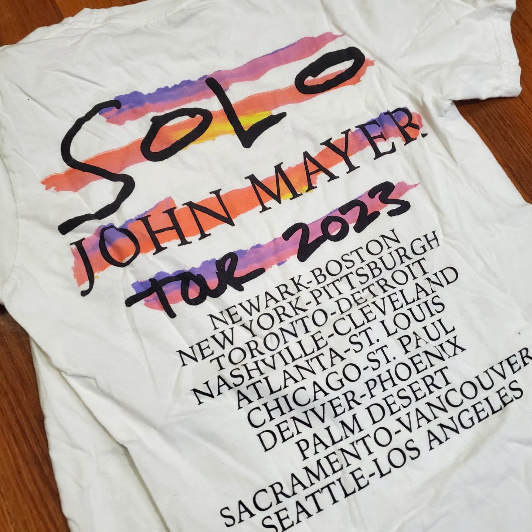 Comfort Colors John Mayer Solo Tour Shirt Mens S White 2023 Concert Tee Comfort Colors Shirt Size US S / EU 44-46 / 1 - 5 Thumbnail
