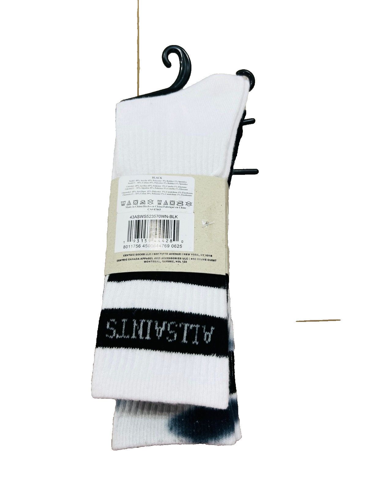 Allsaints AllSaints 3 Pack Crew Socks Tie Dye / Black / White Size ONE SIZE - 2 Thumbnail