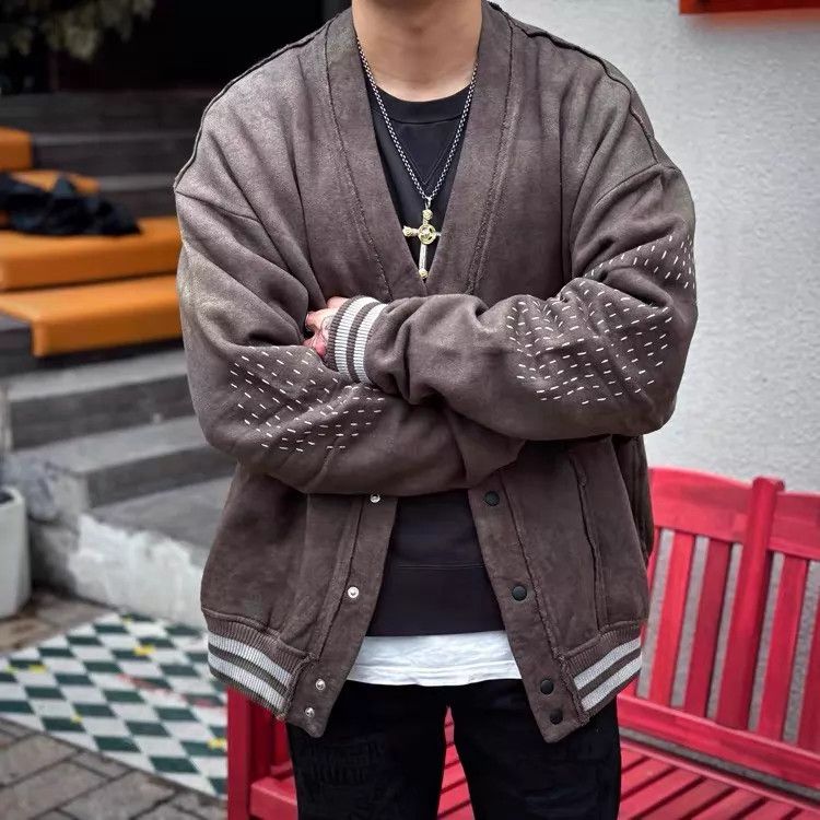 Dr. Collectors Dr Collectors Shishu Hand-Dyed Uneven Raw Edge Cardi S/M Size US S / EU 44-46 / 1 - 8 Thumbnail