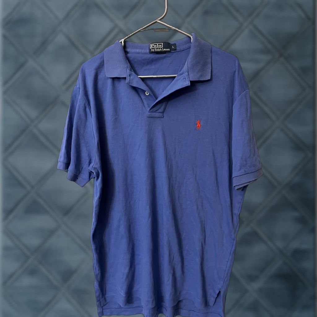Polo Ralph Lauren Polo Ralph Lauren Polo Shirt Blue Pony Mens Size Large Vintage Size US L / EU 52-54 / 3 - 1 Thumbnail
